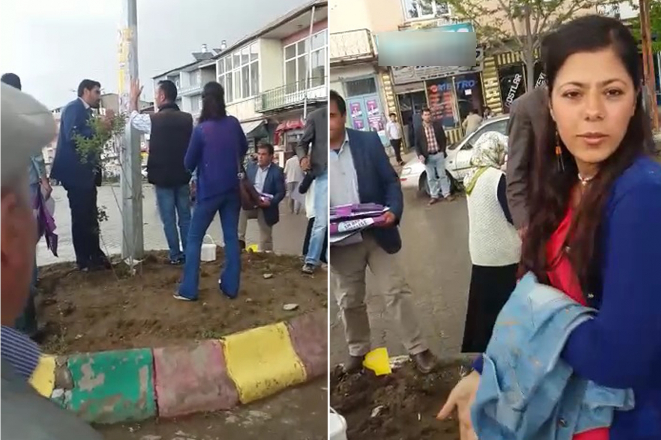 HDP'liler Muradiye'de gazeteci darp edip makinesini gasp etti